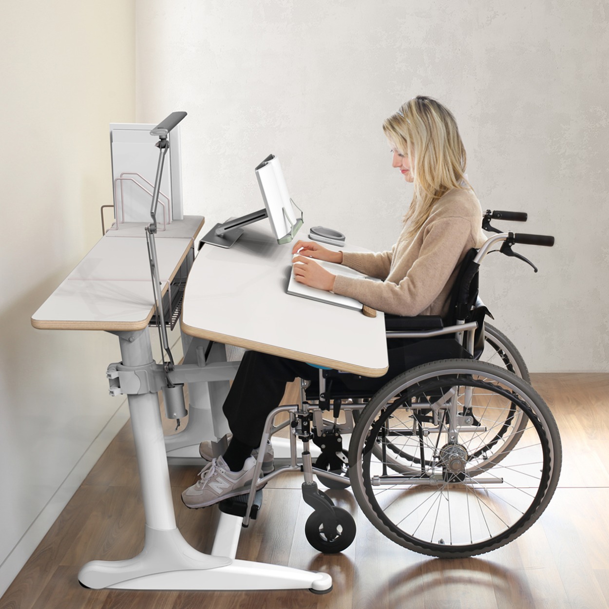 니스툴그로우 높이각도조절 플라이우드 책상 휠체어 사용 어린이용 30% 할인상품